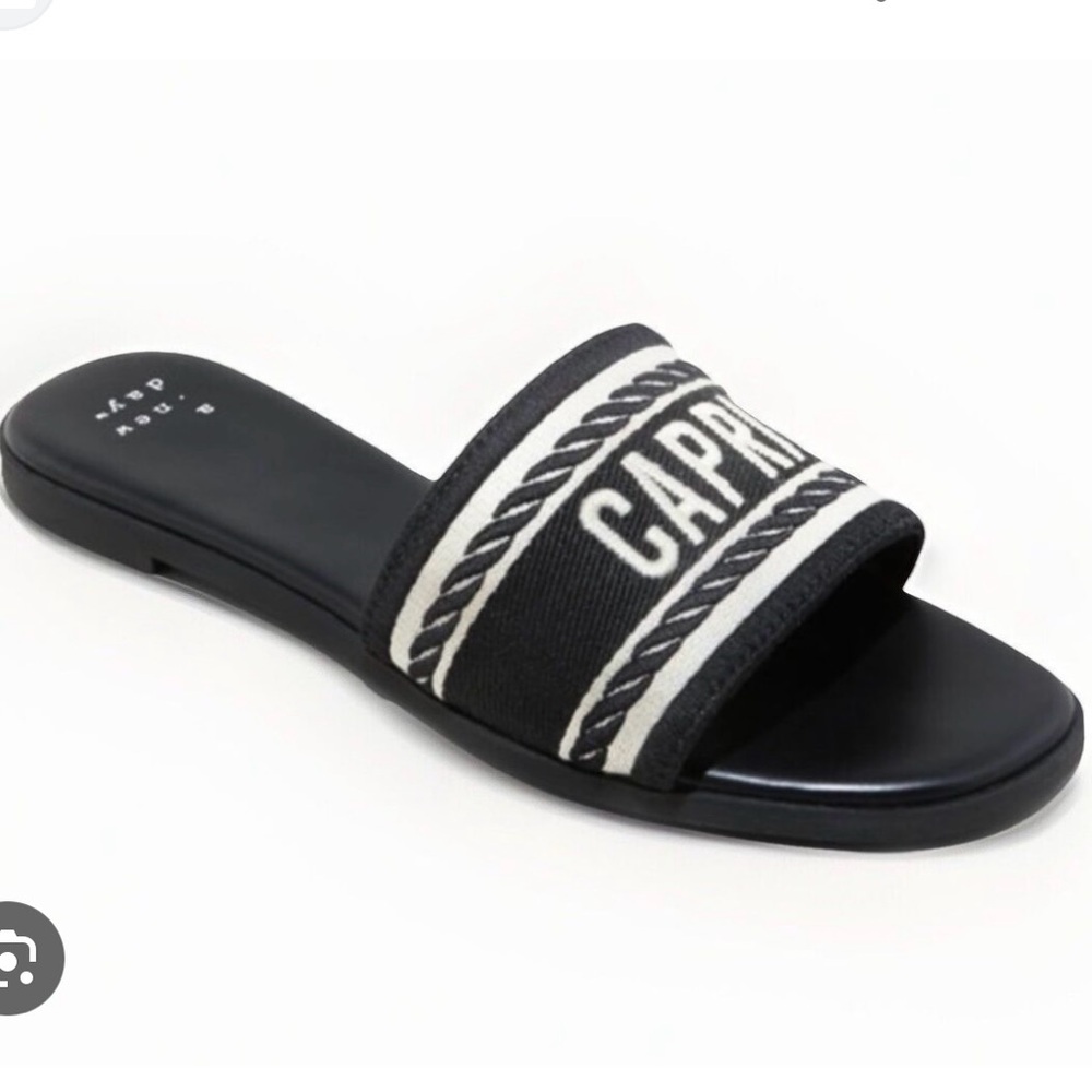 Target A New Day Capri Black Slide Sandals